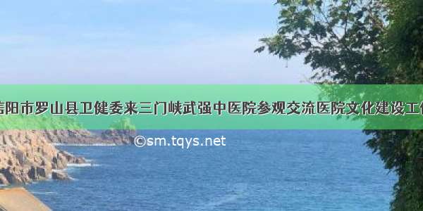 信阳市罗山县卫健委来三门峡武强中医院参观交流医院文化建设工作