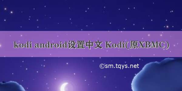 kodi android设置中文 Kodi(原XBMC)