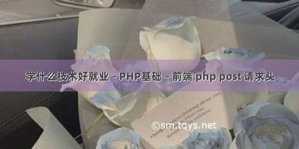 学什么技术好就业 – PHP基础 – 前端 php post 请求头