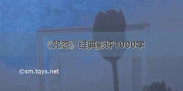 《咒怨》经典影评1000字