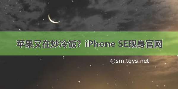 苹果又在炒冷饭？iPhone SE现身官网