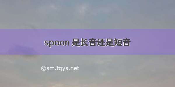 spoon 是长音还是短音