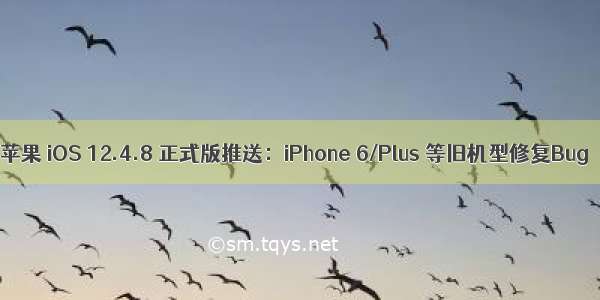 苹果 iOS 12.4.8 正式版推送：iPhone 6/Plus 等旧机型修复Bug