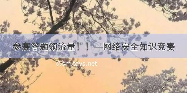 参赛答题领流量！！—网络安全知识竞赛