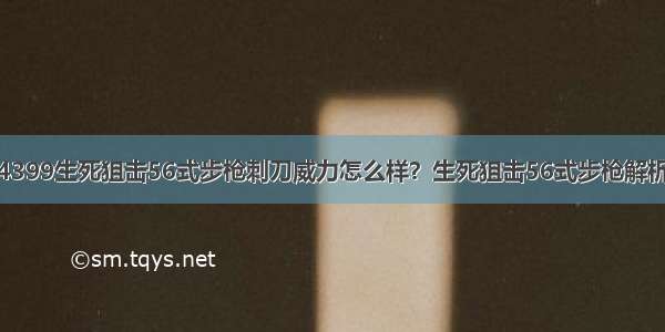 4399生死狙击56式步枪刺刀威力怎么样？生死狙击56式步枪解析