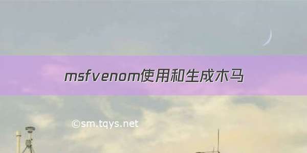 msfvenom使用和生成木马