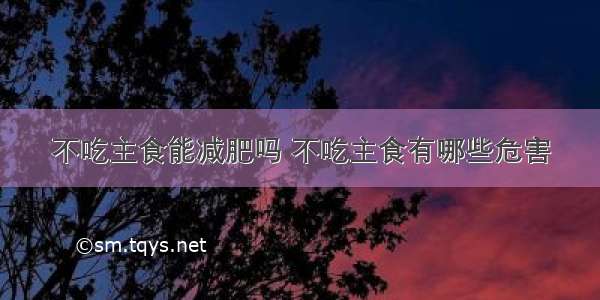 不吃主食能减肥吗 不吃主食有哪些危害