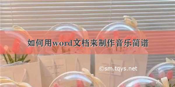 如何用word文档来制作音乐简谱