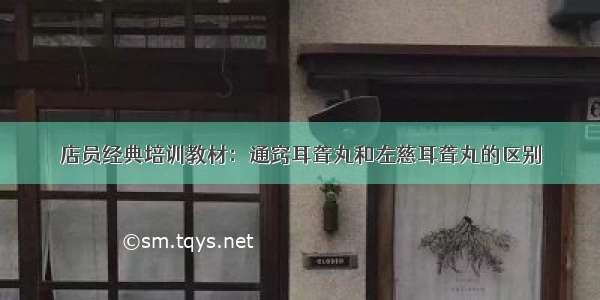 店员经典培训教材：通窍耳聋丸和左慈耳聋丸的区别