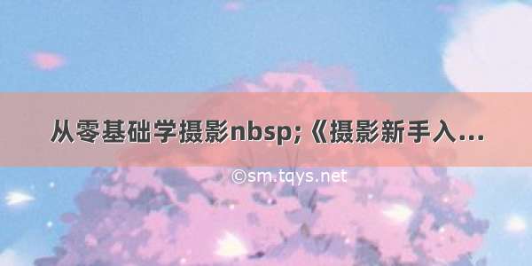 从零基础学摄影nbsp;《摄影新手入…