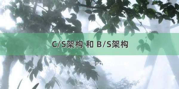 C/S架构 和 B/S架构