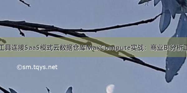 外部工具连接SaaS模式云数据仓库MaxCompute实战：商业BI分析工具篇