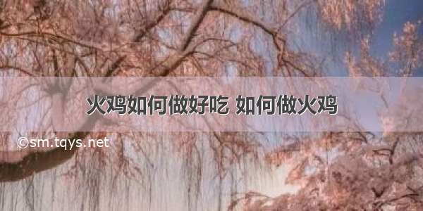 火鸡如何做好吃 如何做火鸡