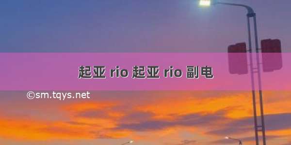 起亚 rio 起亚 rio 副电