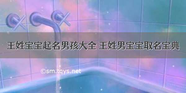 王姓宝宝起名男孩大全 王姓男宝宝取名宝典