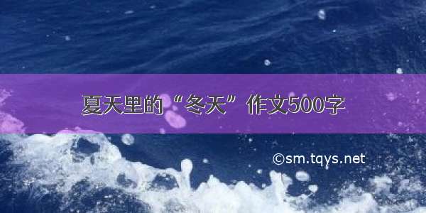 夏天里的“冬天”作文500字