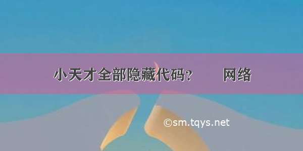 小天才全部隐藏代码？ – 网络