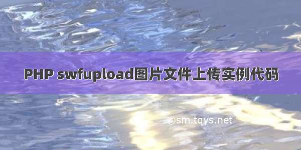 PHP swfupload图片文件上传实例代码