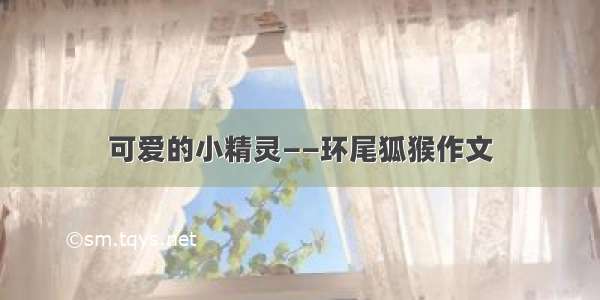 可爱的小精灵——环尾狐猴作文