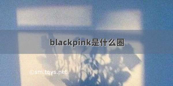 blackpink是什么圈