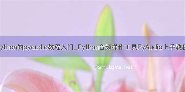 python的pyaudio教程入门_Python音频操作工具PyAudio上手教程