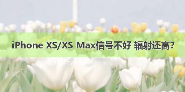 iPhone XS/XS Max信号不好 辐射还高？