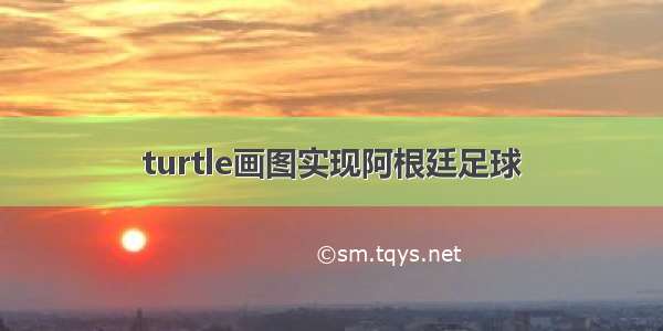 turtle画图实现阿根廷足球