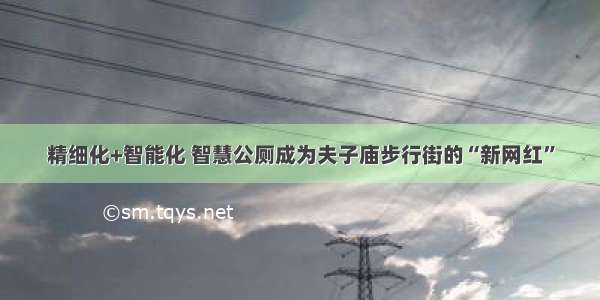 精细化+智能化 智慧公厕成为夫子庙步行街的“新网红”