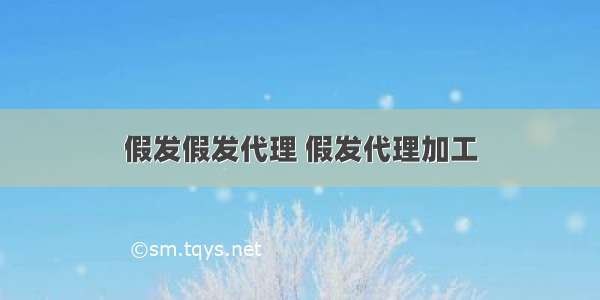 假发假发代理 假发代理加工