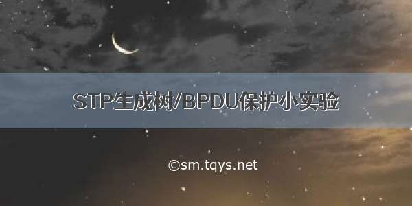 STP生成树/BPDU保护小实验