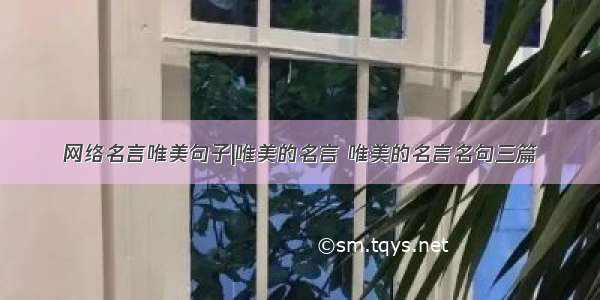 网络名言唯美句子|唯美的名言 唯美的名言名句三篇