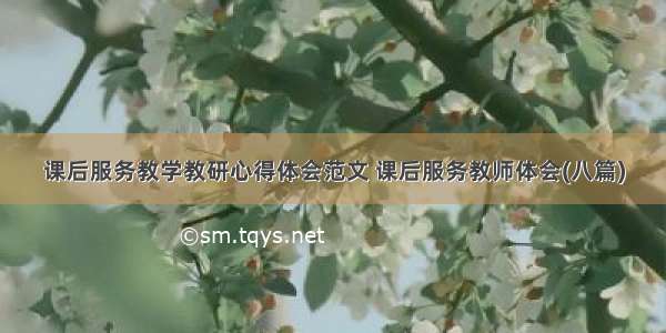 课后服务教学教研心得体会范文 课后服务教师体会(八篇)