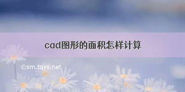 cad图形的面积怎样计算