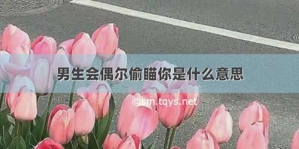 男生会偶尔偷瞄你是什么意思