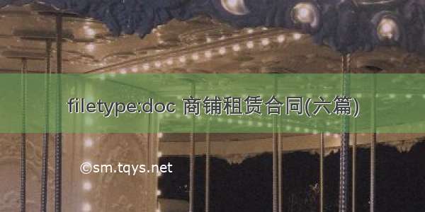 filetype:doc 商铺租赁合同(六篇)