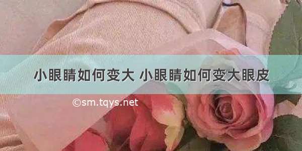 小眼睛如何变大 小眼睛如何变大眼皮