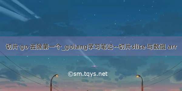 切片 go 去除第一个_golang学习笔记--切片slice 与数组 arr