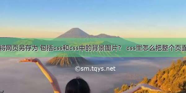 如何编程将网页另存为 包括css和css中的背景图片？ css里怎么把整个页面居中显示