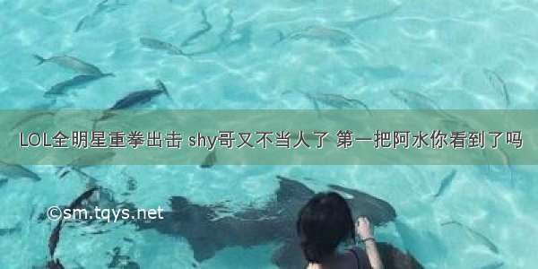 LOL全明星重拳出击 shy哥又不当人了 第一把阿水你看到了吗