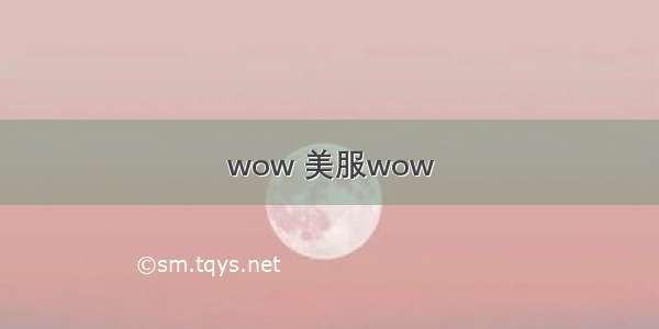 wow 美服wow