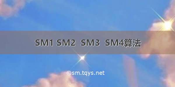 SM1 SM2  SM3  SM4算法