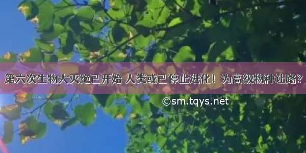 第六次生物大灭绝已开始 人类或已停止进化！为高级物种让路？