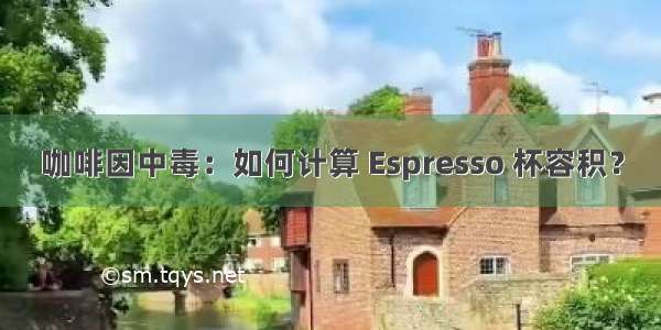 咖啡因中毒：如何计算 Espresso 杯容积？