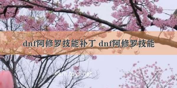 dnf阿修罗技能补丁 dnf阿修罗技能