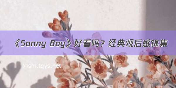 《Sonny Boy》好看吗？经典观后感锦集