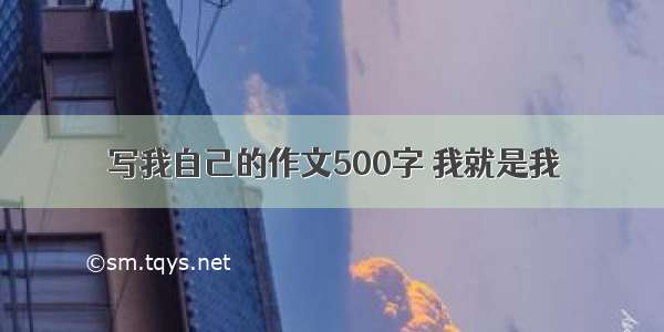 写我自己的作文500字 我就是我