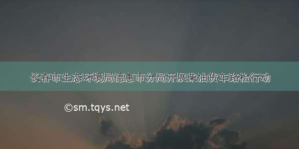 长春市生态环境局德惠市分局开展柴油货车路检行动