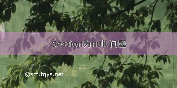 Session为null 问题