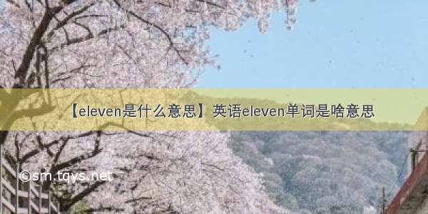 【eleven是什么意思】英语eleven单词是啥意思