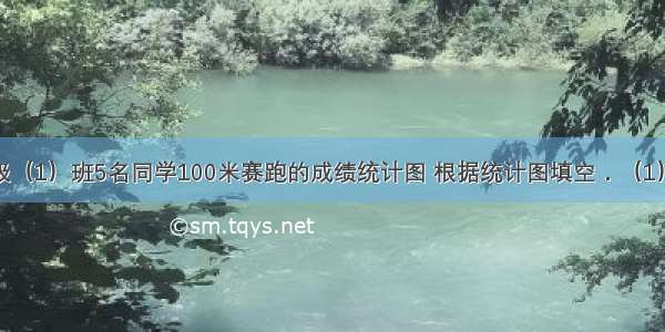 如图是六年级（1）班5名同学100米赛跑的成绩统计图 根据统计图填空．（1）图中纵轴每